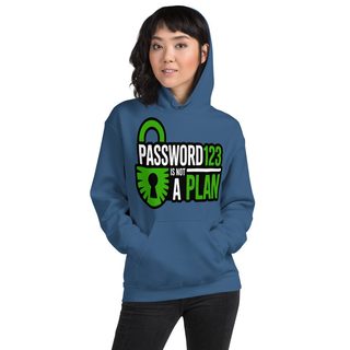 Cybersecurity Geniuses Password123 Is Not A Plan Hoodie Front
