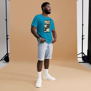 Cybersecurity Geniuses Trust No Link Tee Front