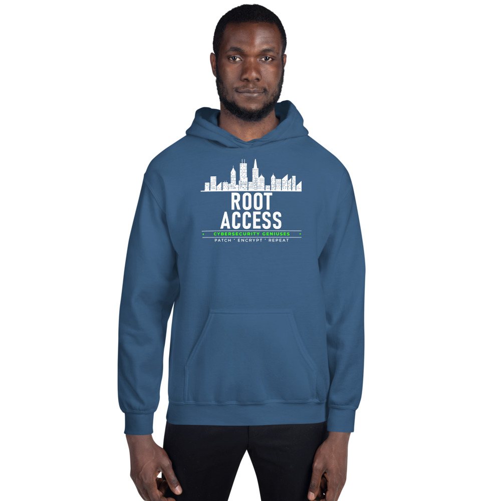 Cybersecurity Geniuses Root Access Badge Hoodie Front