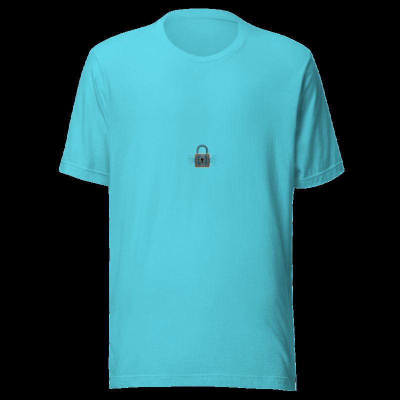 Cybersecurity Geniuses Lock Circuit Icon Tee Turquoise