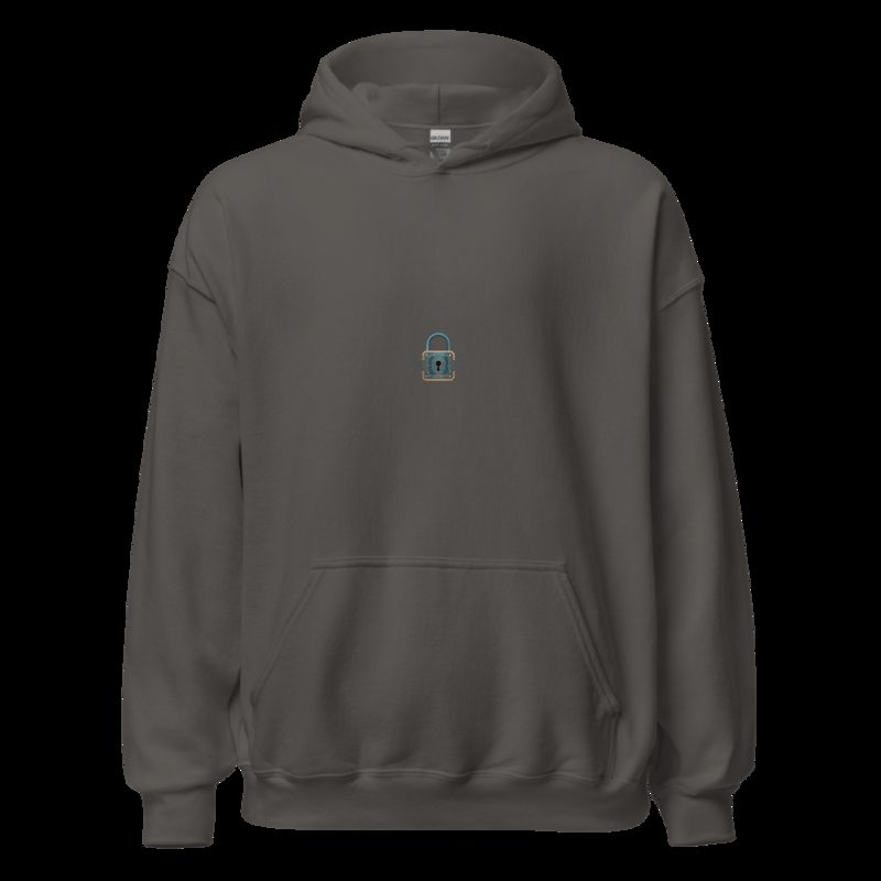 Cybersecurity Geniuses Lock Circuit Icon Hoodie Charcoal