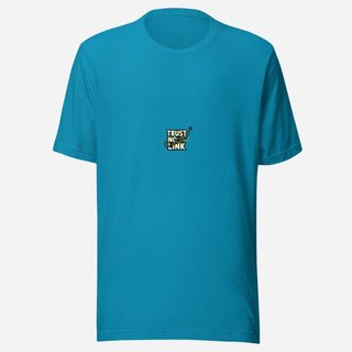 Cybersecurity Geniuses Trust No Link Tee Aqua