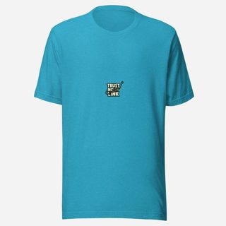 Cybersecurity Geniuses Trust No Link Tee Heather Aqua