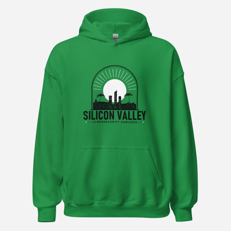 Cybersecurity Geniuses Silicon Valley Skyline Hoodie Irish Green