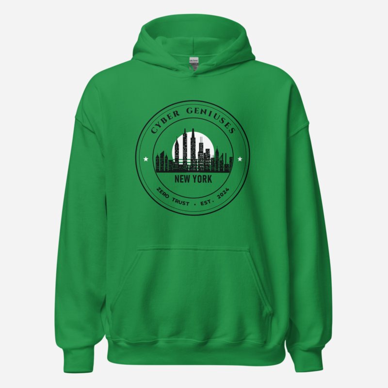 Cybersecurity Geniuses Zero Trust Crest Hoodie Irish Green