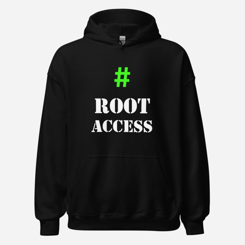 Cybersecurity Geniuses Root Access Hoodie in Black