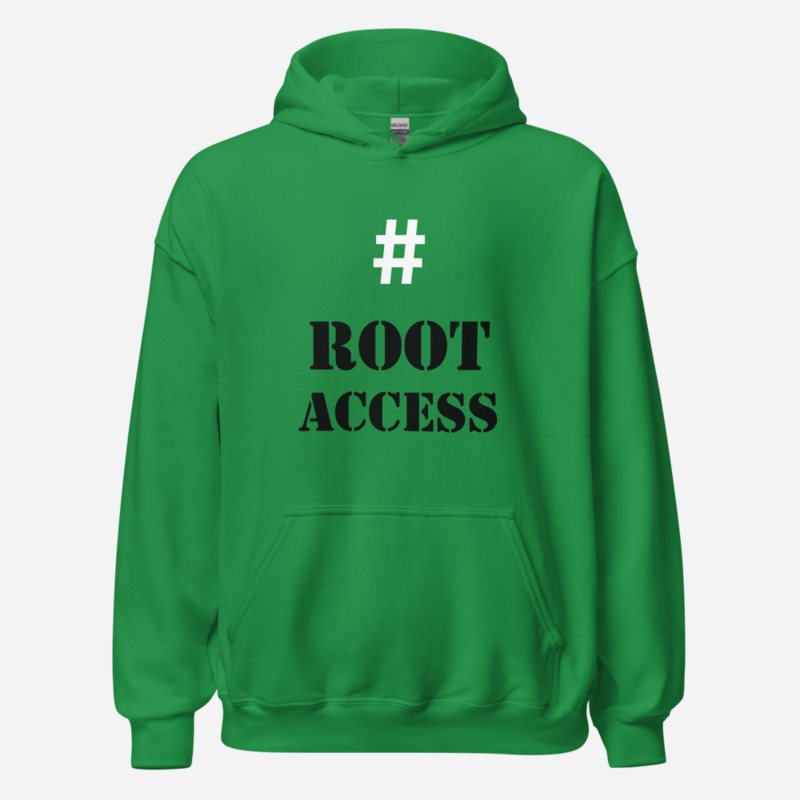Cybersecurity Geniuses Root Access Hoodie Irish Green