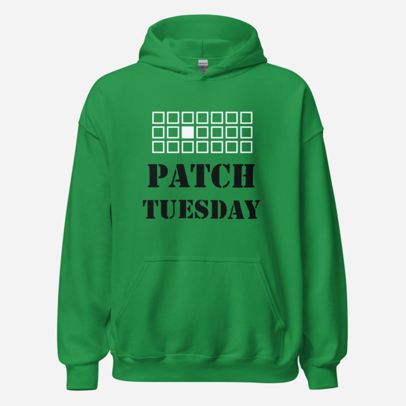 Cybersecurity Geniuses Patch Tuesday Hoodie in Irish Green