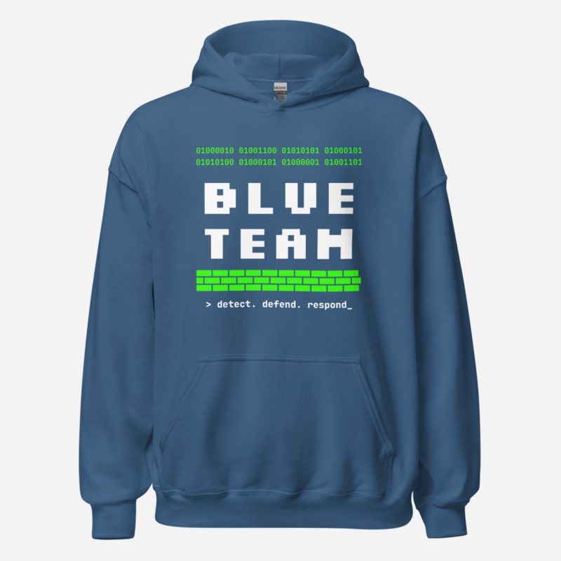 Cybersecurity Geniuses Blue Team Hoodie Indigo Blue