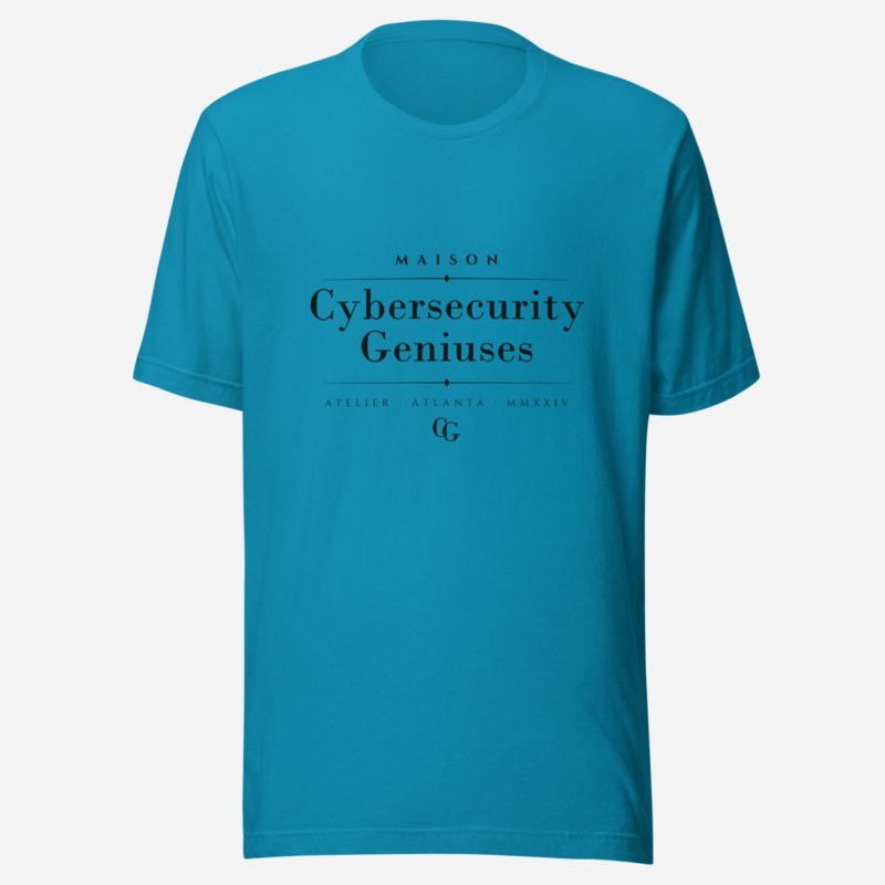 Cybersecurity Geniuses Maison Signature Tee in Aqua