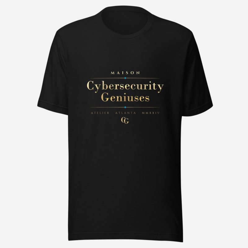 Cybersecurity Geniuses Maison Signature Tee Black