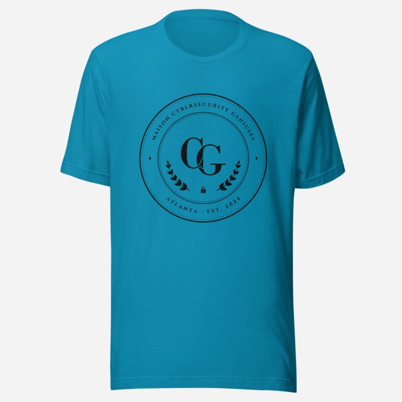 Cybersecurity Geniuses Maison Medallion Tee Aqua