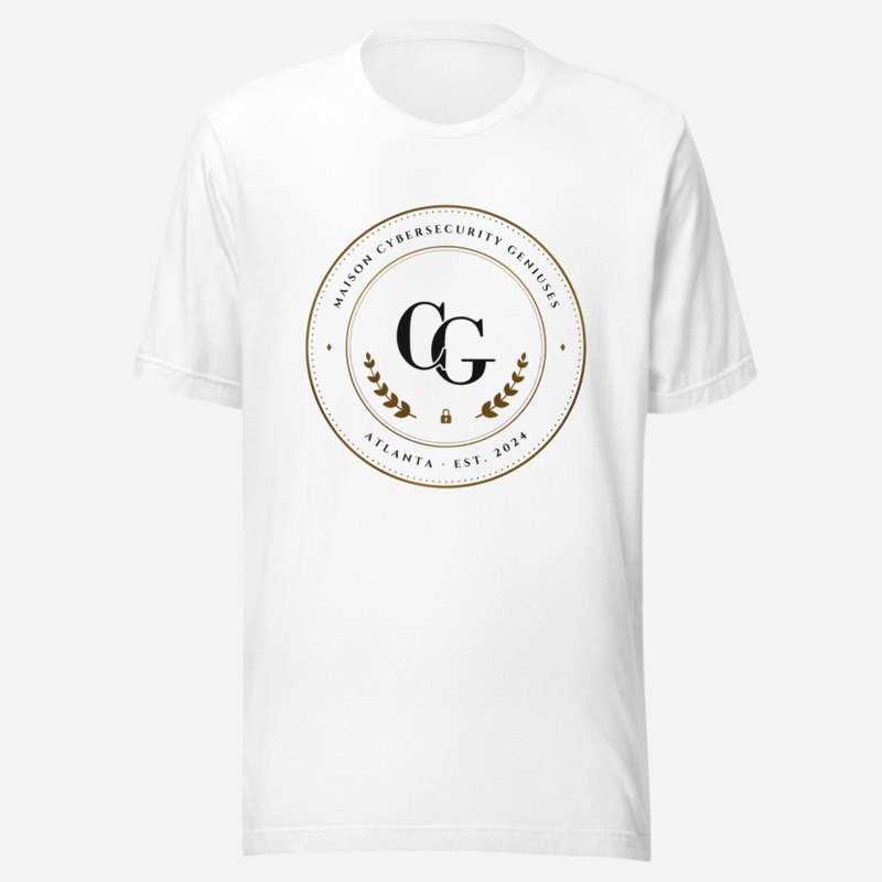 Cybersecurity Geniuses Maison Medallion Tee in White