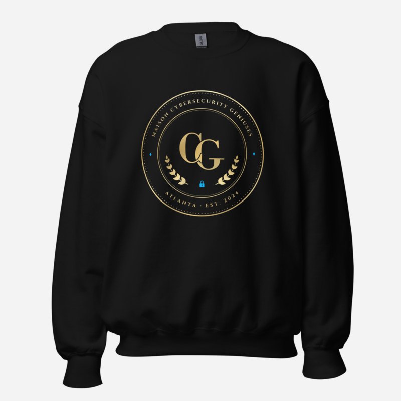 Cybersecurity Geniuses Maison Medallion Sweatshirt in Black