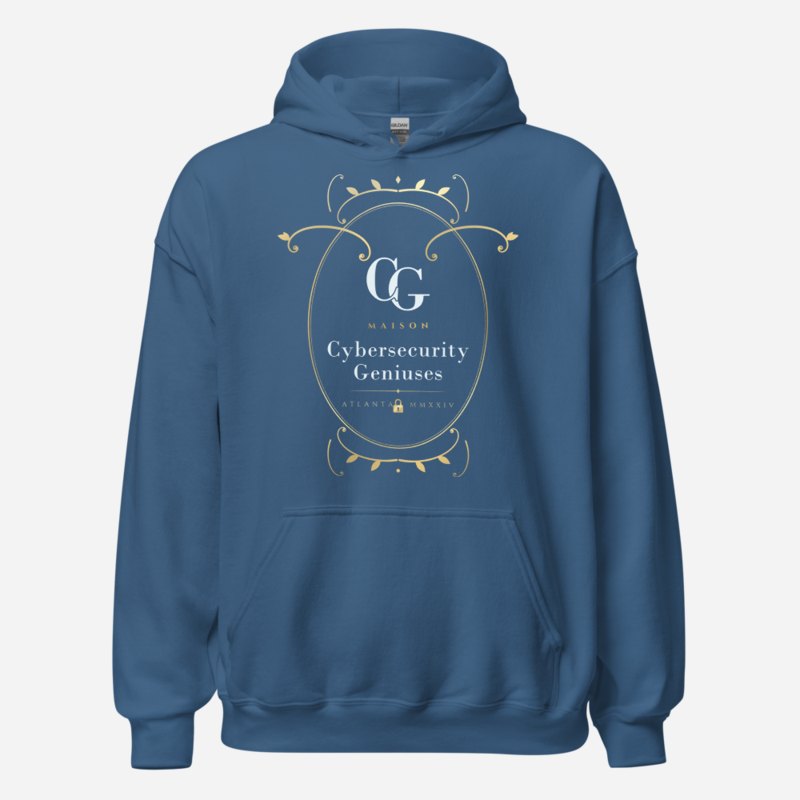 Cybersecurity Geniuses Maison Baroque Cartouche Hoodie Indigo Blue