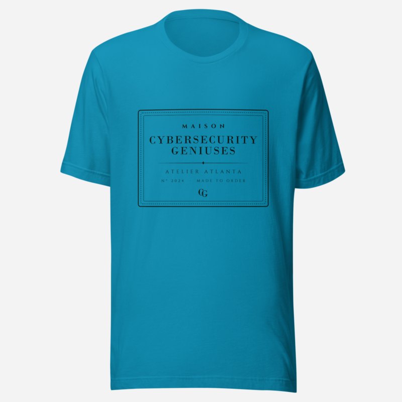 Cybersecurity Geniuses Maison Atelier Label Tee Aqua