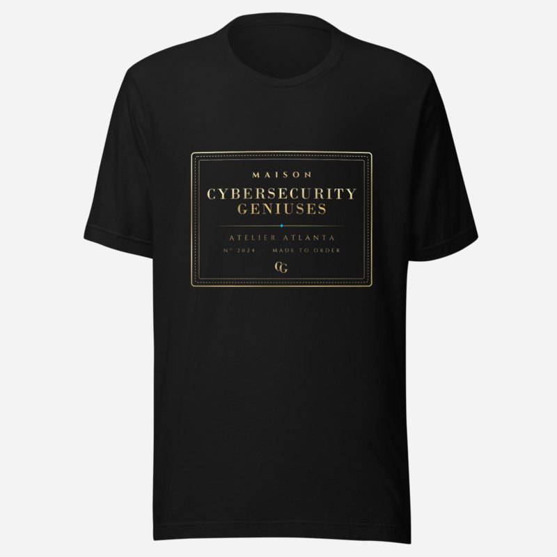 Cybersecurity Geniuses Maison Atelier Label Tee Black