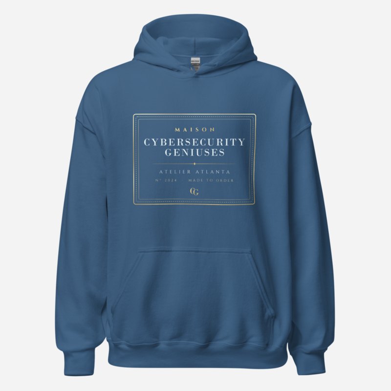 Cybersecurity Geniuses Maison Atelier Label Hoodie Indigo Blue