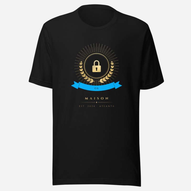 Cybersecurity Geniuses Maison Heraldic Emblem Tee Black