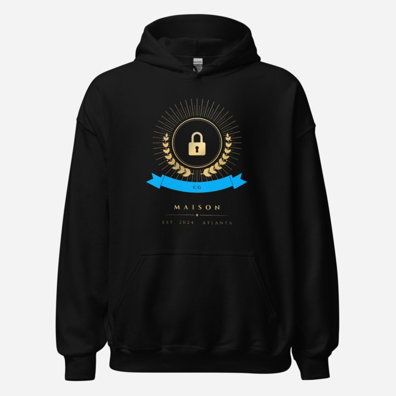 Cybersecurity Geniuses Maison Heraldic Emblem Hoodie Black