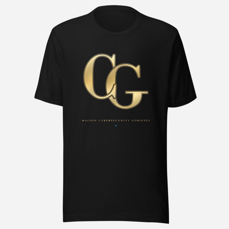 Cybersecurity Geniuses Maison Embroidered Monogram Tee Black