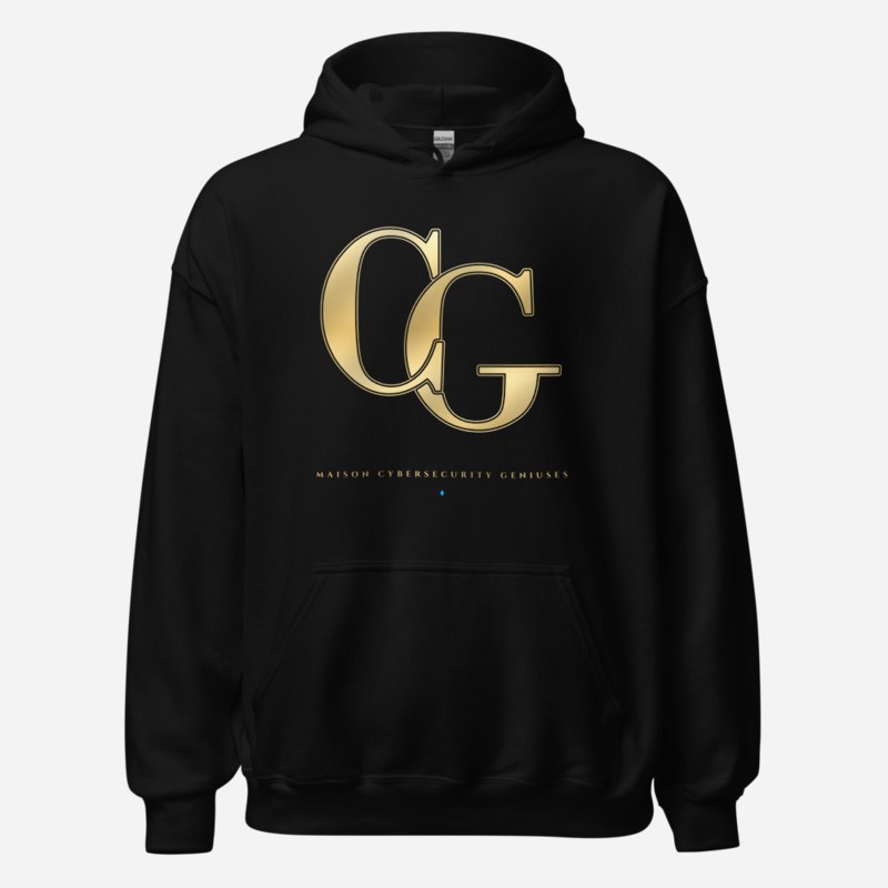 Cybersecurity Geniuses Maison Embroidered Monogram Hoodie Black