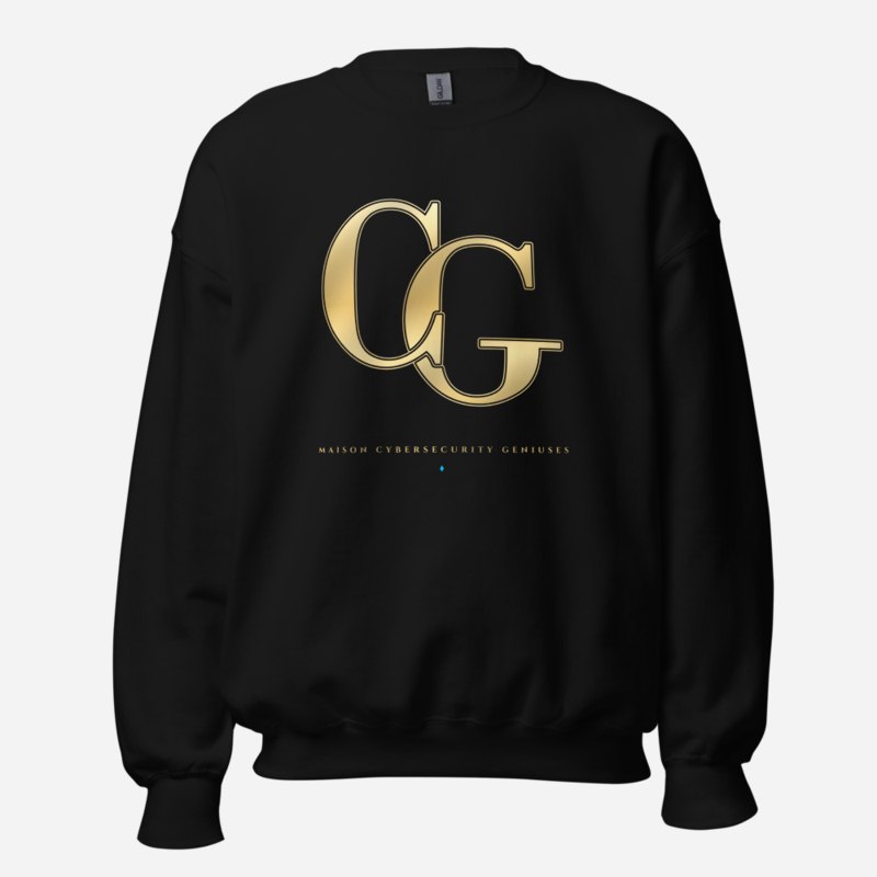 Cybersecurity Geniuses Maison Embroidered Monogram Sweatshirt Black