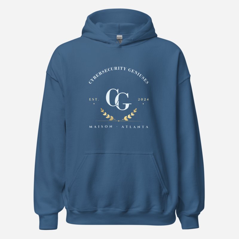 Cybersecurity Geniuses Maison Heritage Arch Hoodie Indigo Blue